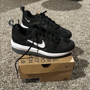 Nike Black and White Air Max Shoes